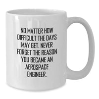 Load image into Gallery viewer, Aerospace Engineer Inspirational Gifts for Men - White Coffee Mugs from Friends - Christmas Unique Presents - Additional
