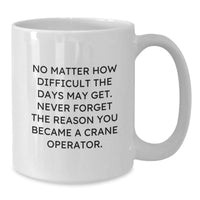 Load image into Gallery viewer, Crane Operator Christmas Unique Gifts for Men - Funny Inspirational Coffee Mug from Family, Crane Operator Coffee Lovers Mug Gifts - Additional
