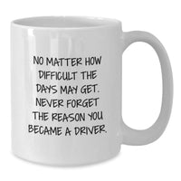 Load image into Gallery viewer, Driver Gifts from Friends to Men, Funny Inspirational Coffee Mugs, Christmas Unique - Additional
