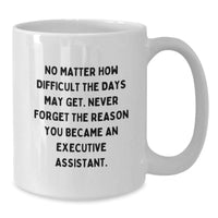 Load image into Gallery viewer, Funny Executive Assistant Gifts, White Coffee Mug, Inspirational Quote, Birthday Unique Gifts from Friends, Gifts for Executive Assistant - Additional
