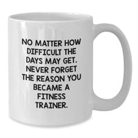 Load image into Gallery viewer, Funny Inspirational Fitness Trainer Gifts from Family for Him White Coffee Mug - Additional
