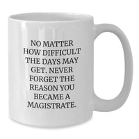 Load image into Gallery viewer, Magistrate White Coffee Mug, Funny Quote, Gifts from Friends to Magistrate, Unique Christmas Unique Gifts for Men - Additional
