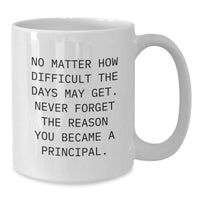 Load image into Gallery viewer, Funny Principal White Coffee Mug Gifts for Principal - Unique Christmas Unique Gifts from Friends and Family - White 11oz/15oz Ceramic Mug - Additional
