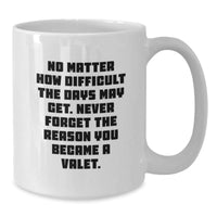 Load image into Gallery viewer, Valet Unique Gifts from Men to Friends - White Coffee Mug for Christmas Morning - Additional
