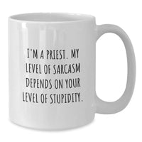 Load image into Gallery viewer, Funny Priest Gifts from Friends for Priest Men White Coffee Mug Christmas Unique Presents - Additional
