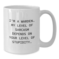 Load image into Gallery viewer, Funny Warden Gifts from Friends, White Coffee Mug for Warden, Christmas Unique Mugs - Additional
