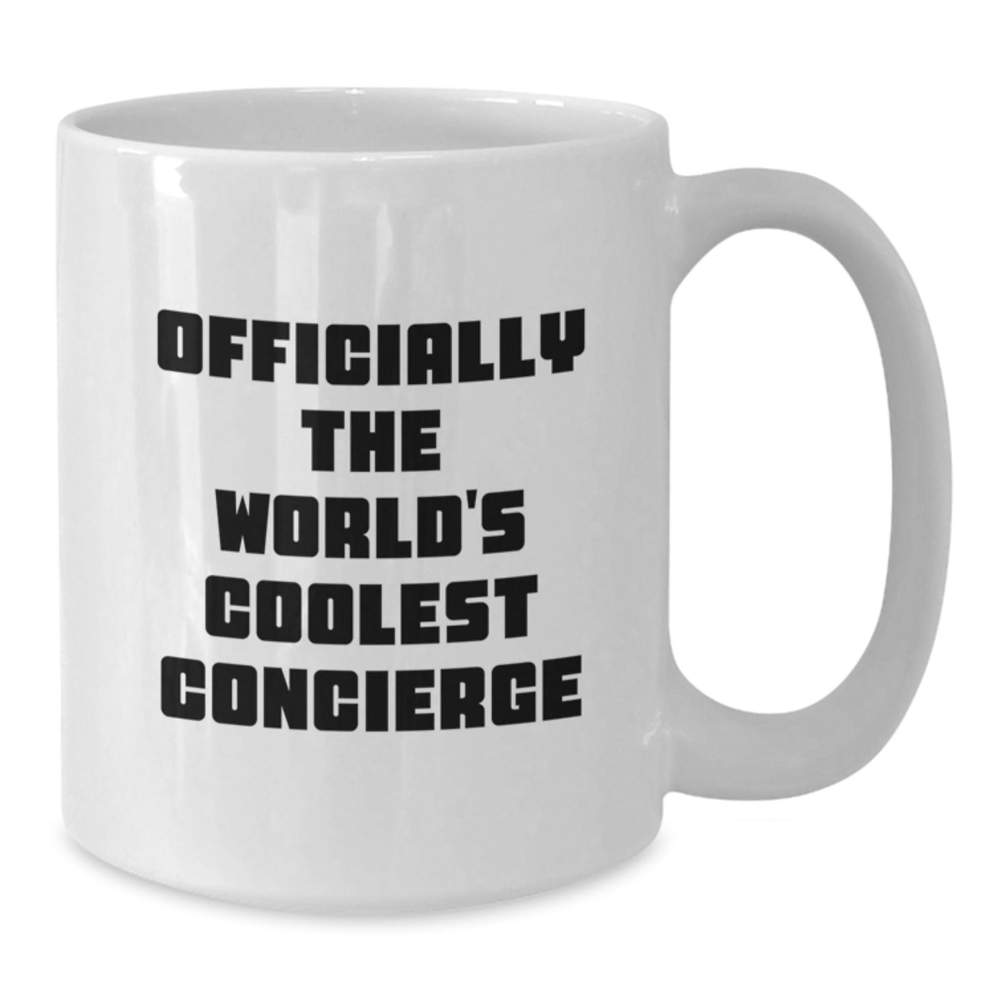 Funny Concierge Gifts from Men, White Coffee Mug - Officially The World's Coolest Concierge Christmas Unique Mugs for Friends - Additional