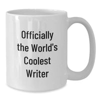 Load image into Gallery viewer, Funny Gifts from Friends for the World&#39;s Coolest Writer - White Coffee Mug - Perfect for Christmas Morning - Additional
