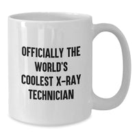 Load image into Gallery viewer, Funny X-Ray Technician Gifts from Friends for Him - Christmas Unique Presents for World&#39;s Coolest X-ray Tech - White Ceramic Coffee Mug, 11oz, Officially The World&#39;s Coolest X-ray Technician - Additional

