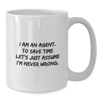 Load image into Gallery viewer, Funny Agent White Coffee Mug Gifts from Friends for Agents - Christmas Unique Mugs for Coffee Lovers - Additional
