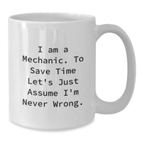 Load image into Gallery viewer, Funny White Coffee Mugs for Mechanic Friends - Gifts from Men to Mechanic Colleagues at Christmas - Additional
