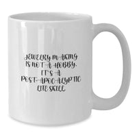 Load image into Gallery viewer, Funny Jewelry Making Gifts from Friends, Perfect for Jewelry Making Enthusiasts, White Coffee Mug for Graduation Unique Gifts - Additional

