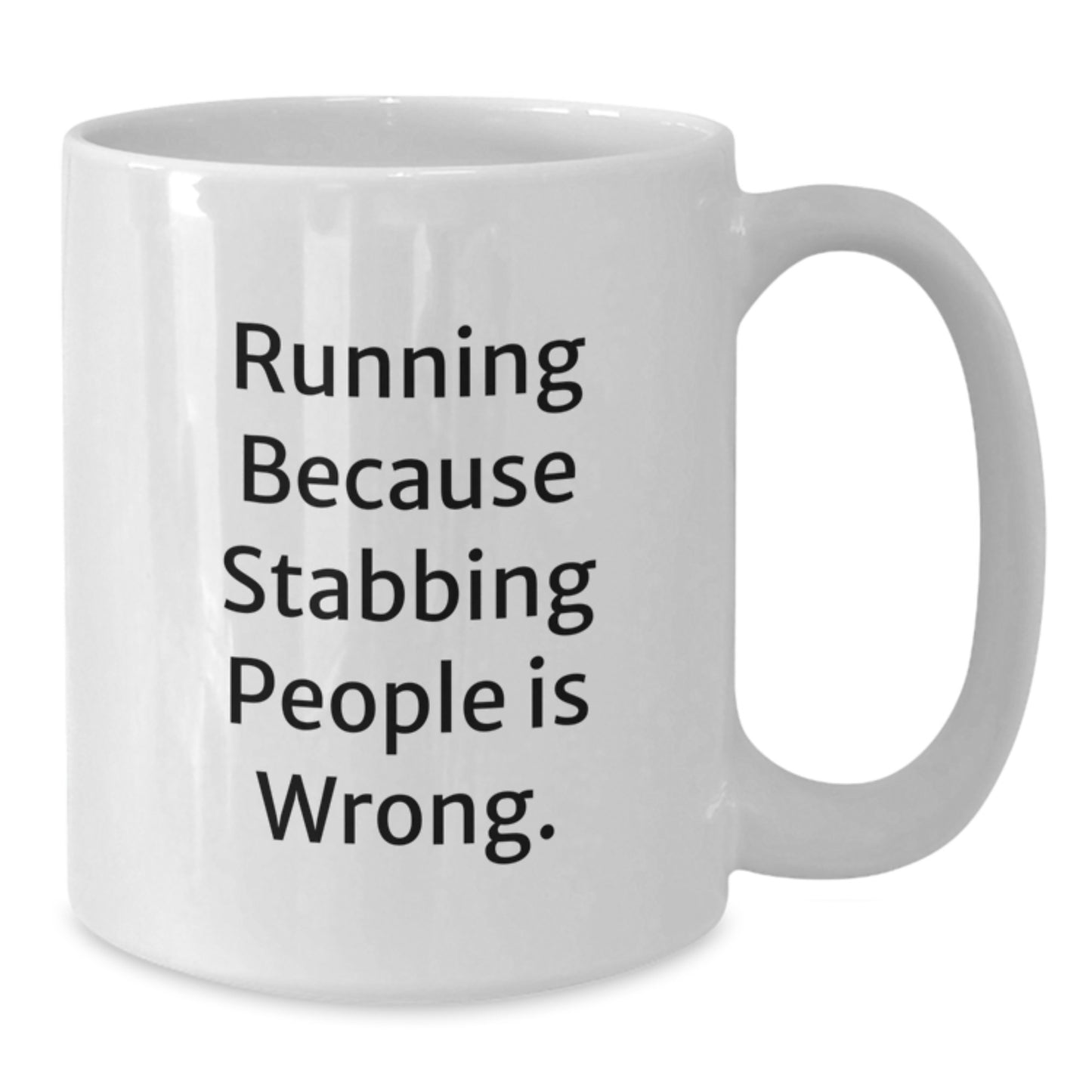 Running Humor White Coffee Mug for Running Lovers, Funny Valentine's Gifts from Men to Women, Unique 11oz or 15oz Ceramic Mugs - Additional