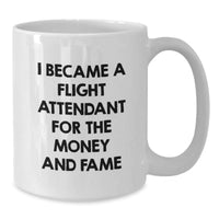 Load image into Gallery viewer, Funny Flight Attendant White Coffee Mug Gifts from Men or Women, Unique Valentine's Gifts for Flight Attendant Friends, Family, Coworkers - Additional
