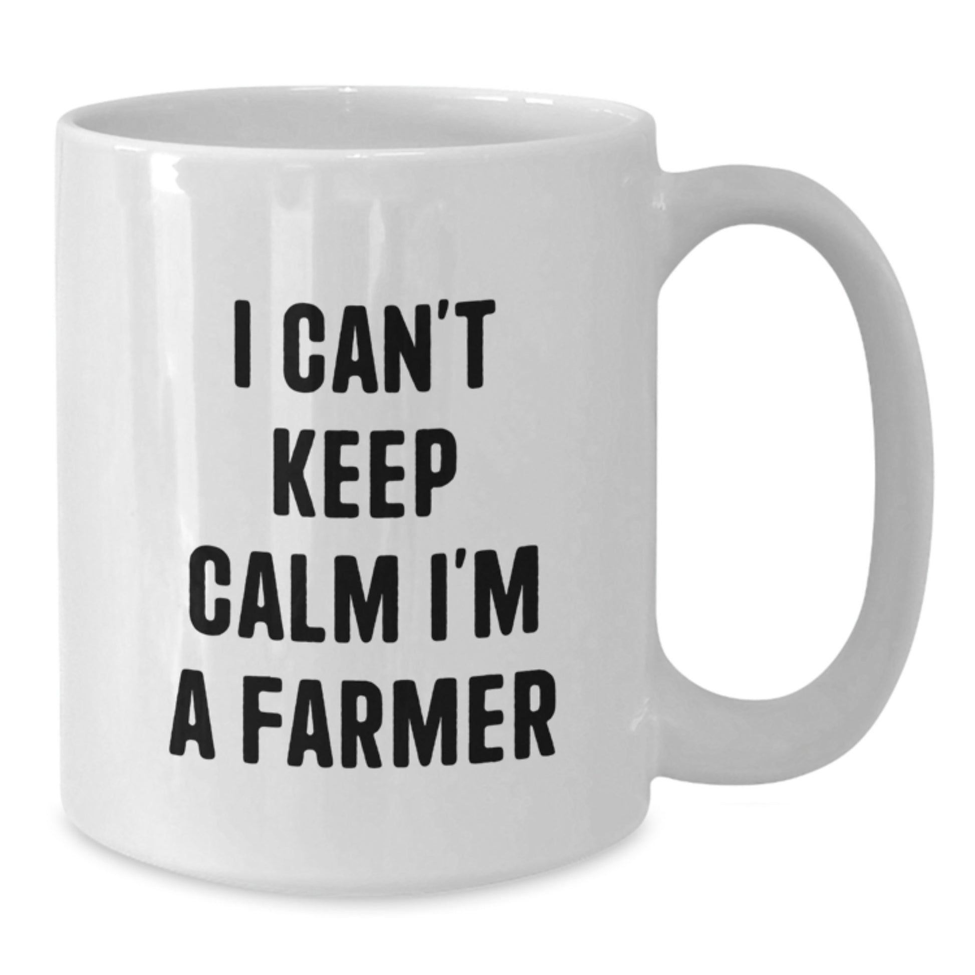 Funny Farmer Gifts for Mom Funny Farming Mug White Coffee Mug with I Can't Keep Calm I'm A Farmer Quote Gifts from Family for Farmer - Additional