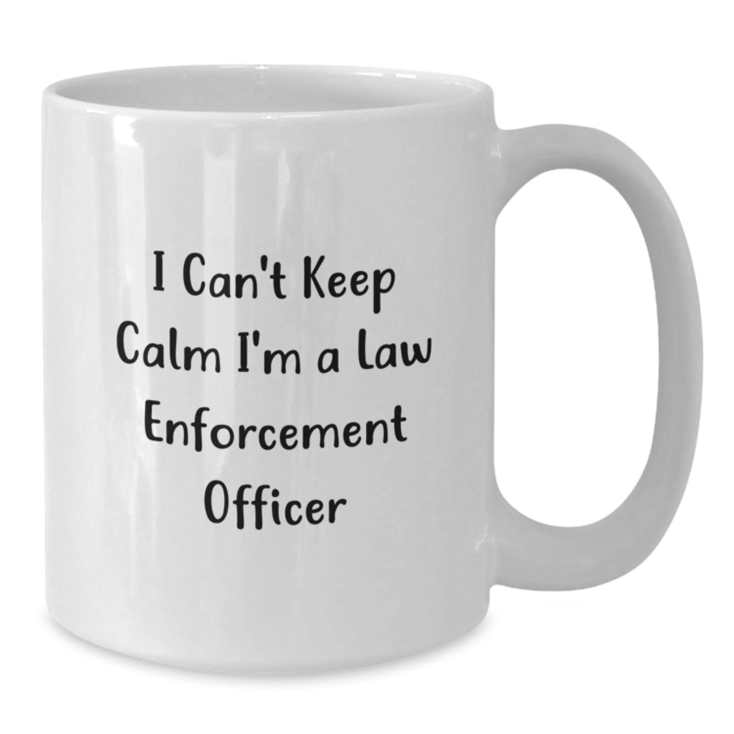 Comedic Law Enforcement Officer Funny Quote White Coffee Mug, Unique Gifts for Men from Friends, Perfect for Father's Day - Additional