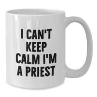 Load image into Gallery viewer, Funny I'm a Priest Gift for Him Unique White Coffee Mug Valentine's - Additional
