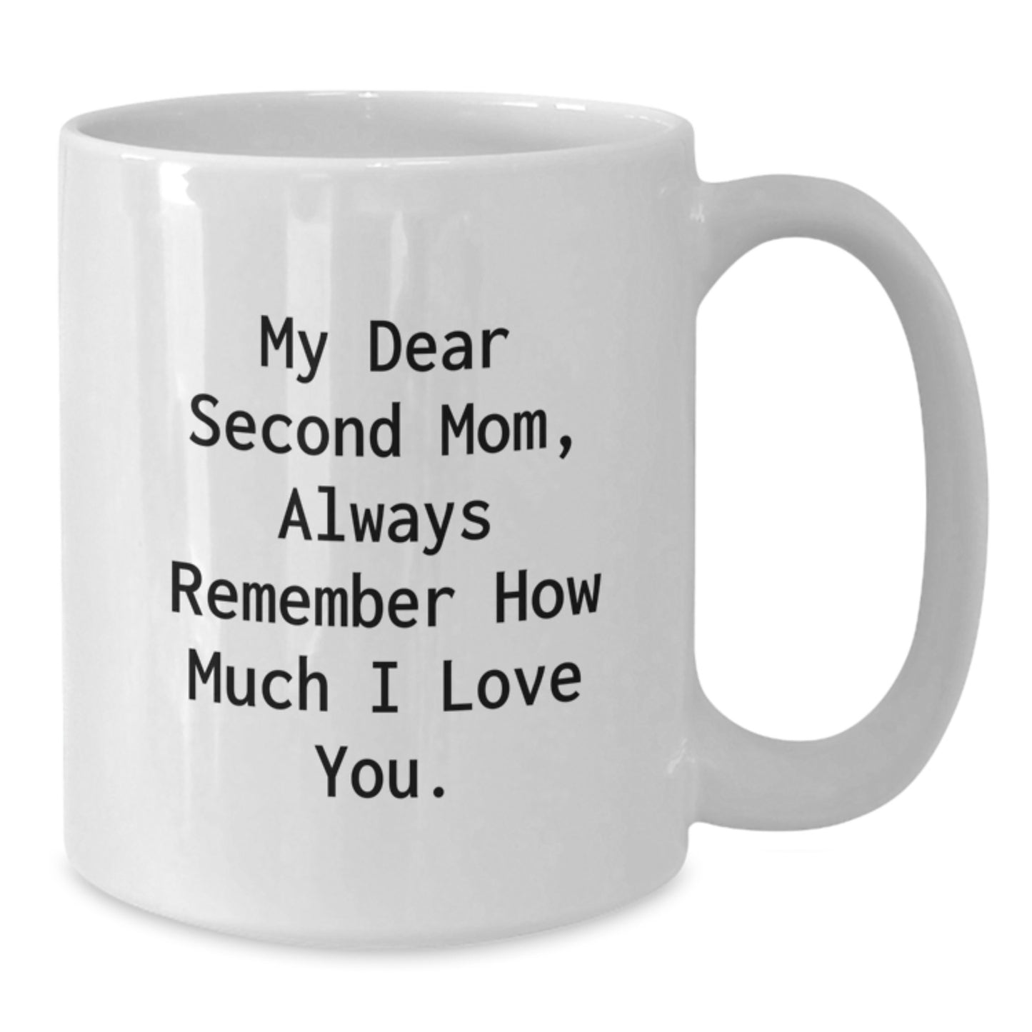 Funny Second Mom Gifts, White Coffee Mug for Second Mom, Always Remember How Much I Love You. from Mom to Second Mom - Additional