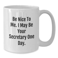Load image into Gallery viewer, Funny Secretary White Coffee Mug Gifts from Friends and Family for Valentine's Unique Presents - Additional
