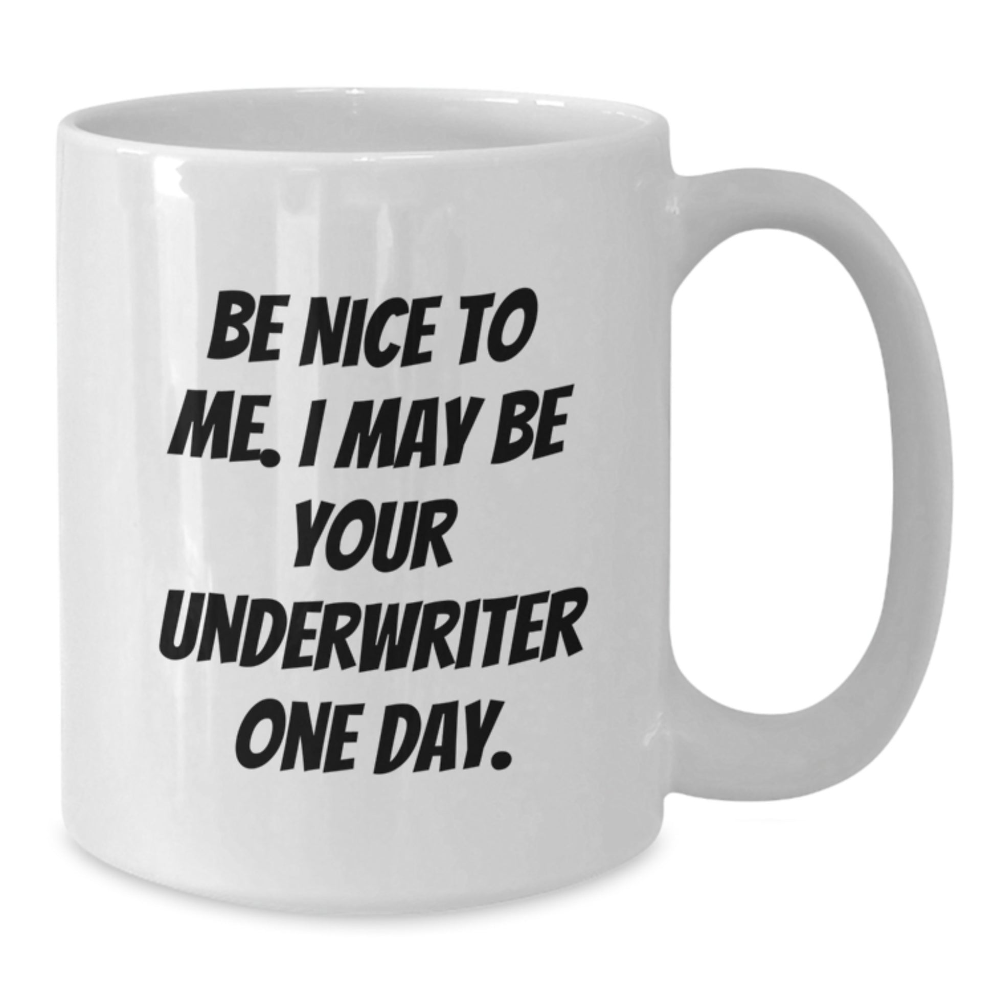 Funny Underwriter Gifts, Unique White Coffee Mugs for Underwriter, Be Nice To Me, I May Be Your Underwriter One Day, Gifts from Friends to Underwriter, Father's Day Unique Gifts - Additional