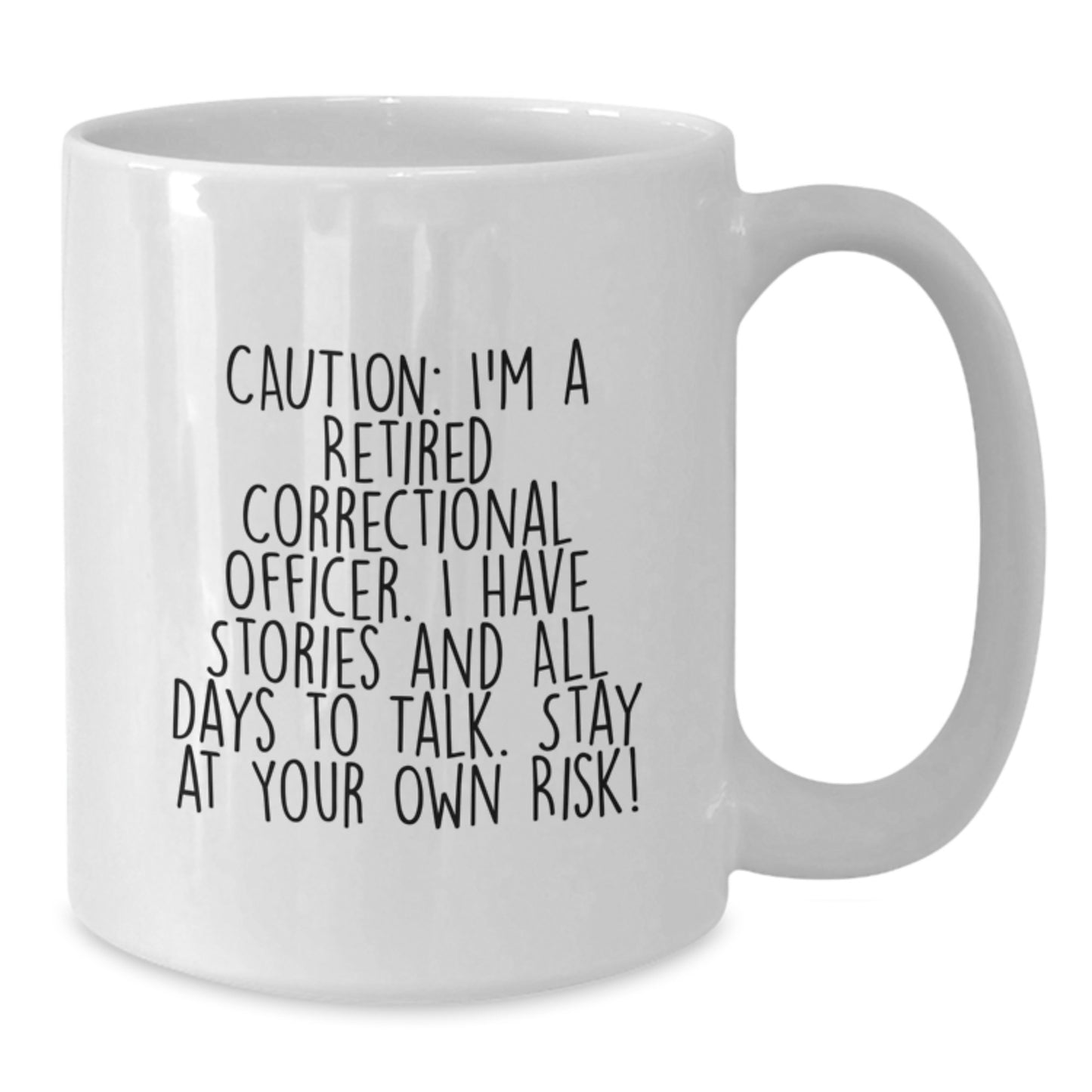Funny Correctional Officer Gifts from Men to Friends - Stay at Your Own Risk White Coffee Mug, Perfect Graduation Unique Gifts for Correctional Officer Men - Additional
