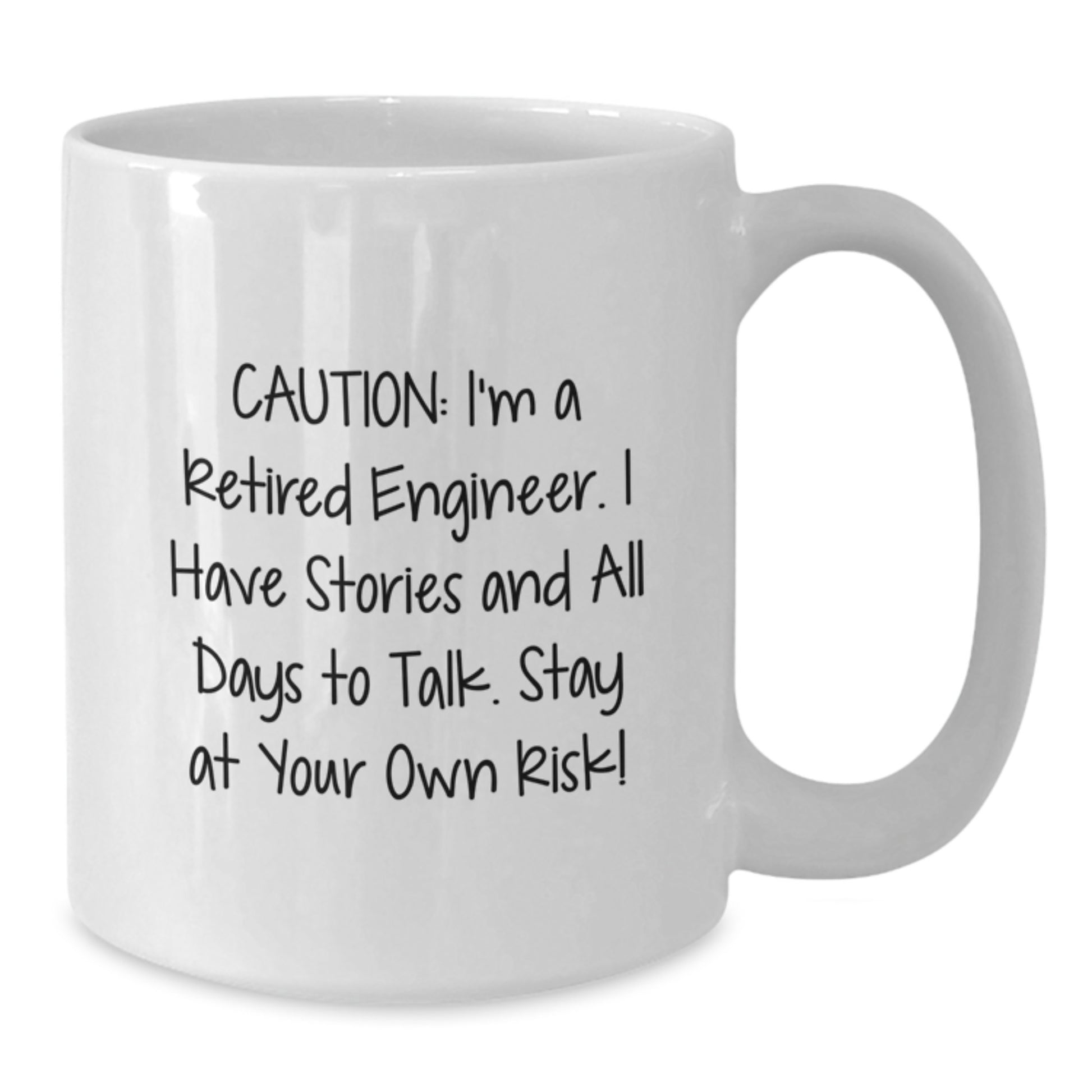Funny Engineer Birthday Unique Gifts from Men to Engineer Friends, White Coffee Mug for Engineer Men, Retired Engineer Quote - Additional