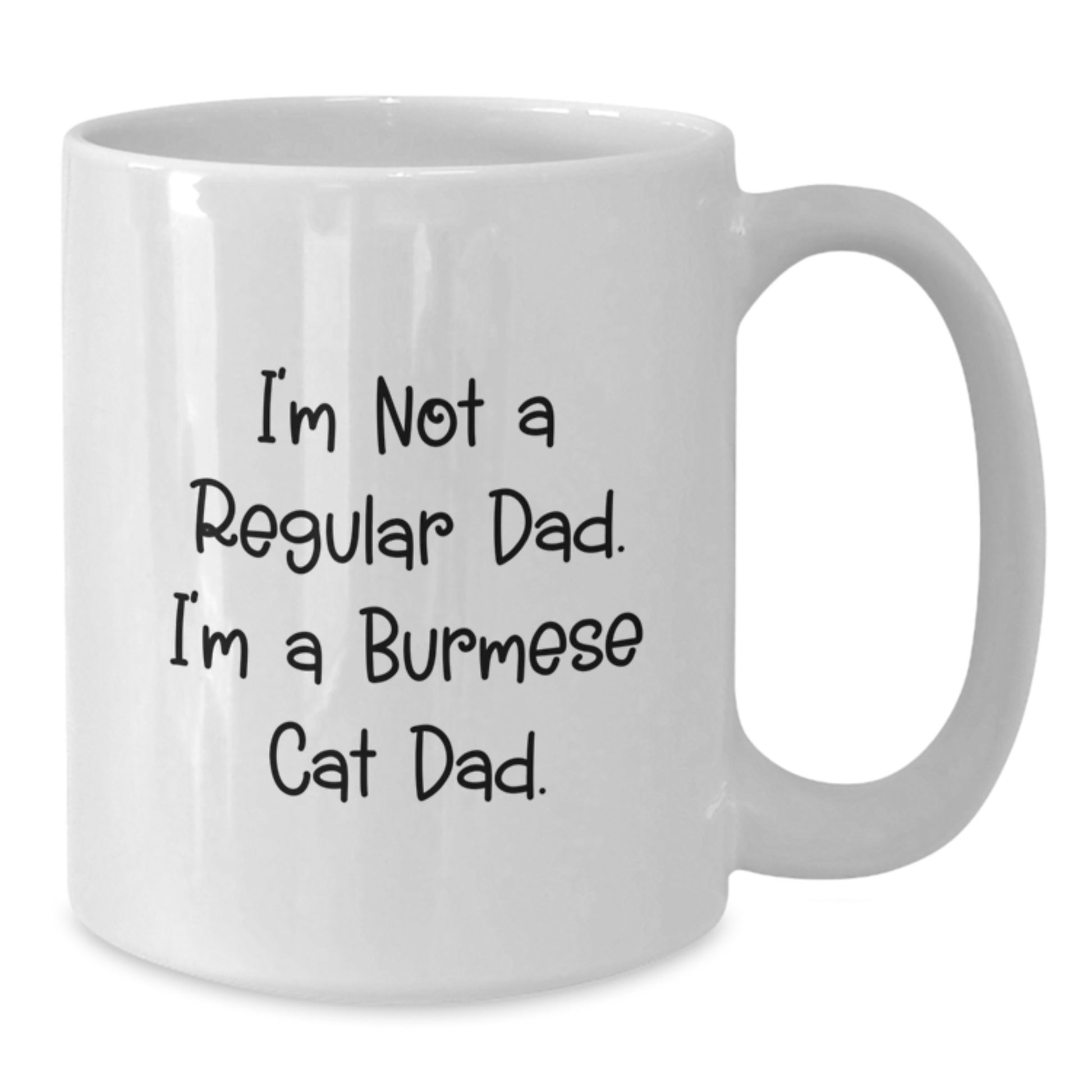 Funny Burmese Cat Dad Gifts from Men to Friends for Graduation Unique White Coffee Mug - Additional