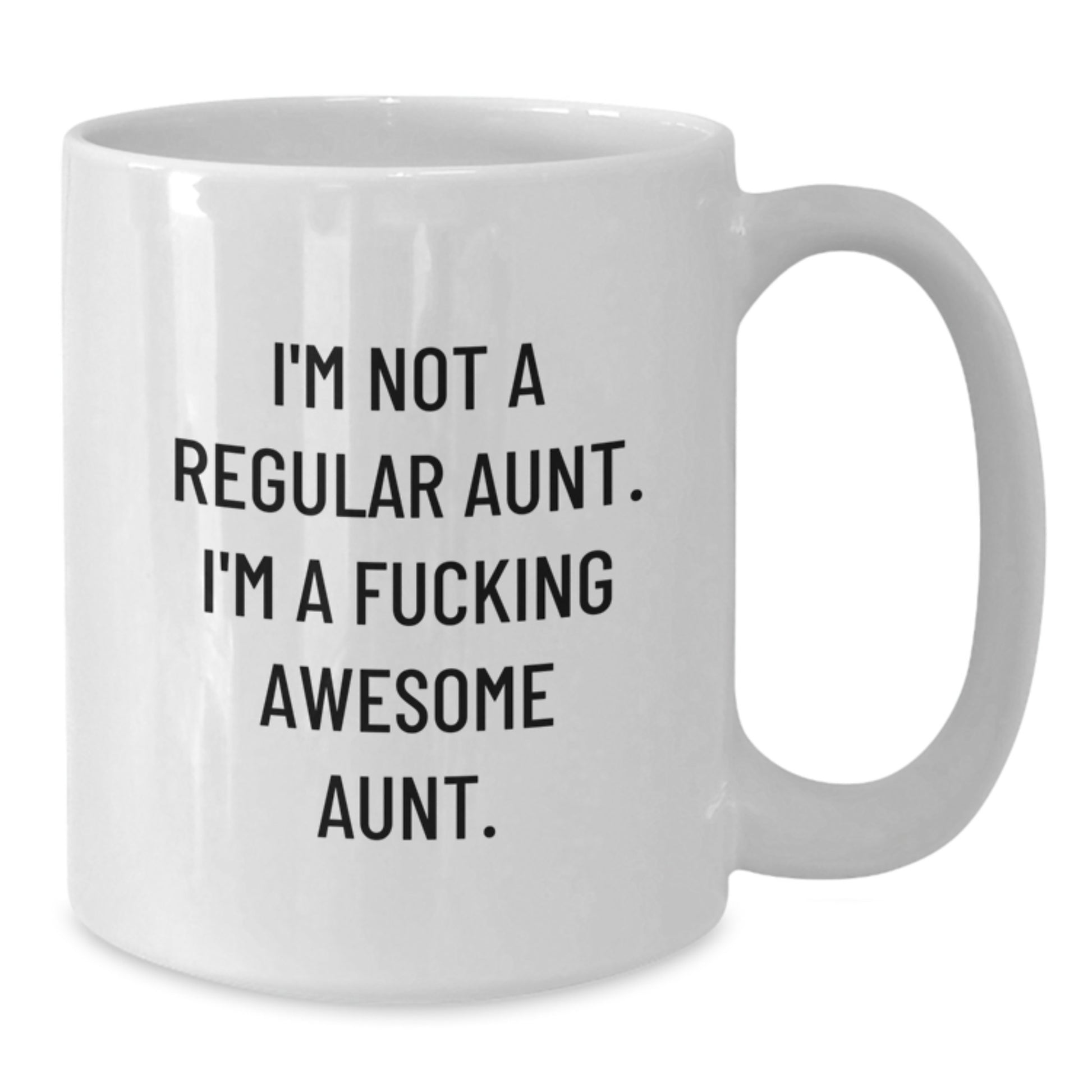 Funny Gifts from Men to Awesome Aunt, Graduation Unique Gifts White Coffee Mug, Inspirational Aunt Quotes - Additional