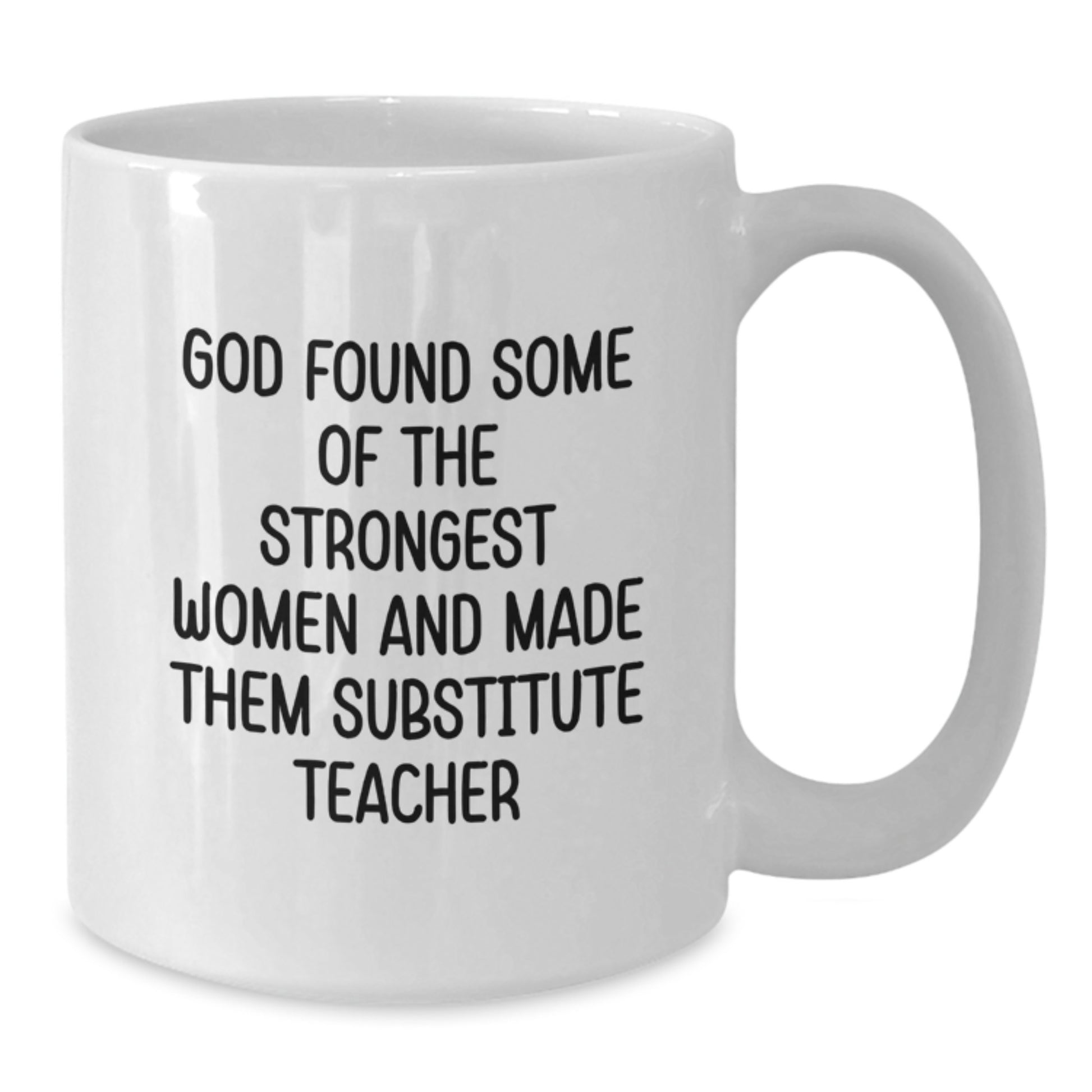 Funny Christmas Unique Gifts for Substitute Teacher Friends from Family Men Women Coworkers White Coffee Mug - Additional