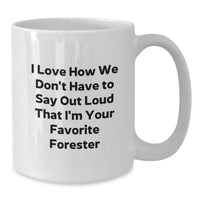 Load image into Gallery viewer, Love for Foresters White Coffee Mug, Funny Quote Gifts from Friends to Favorite Foresters on Valentine's - Additional
