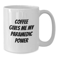 Load image into Gallery viewer, Funny Rescue Worker Gifts from Friends - White Coffee Mug for Birthday with &#39;Coffee Gives Me My Rescue Worker Power&#39; Quote - Additional
