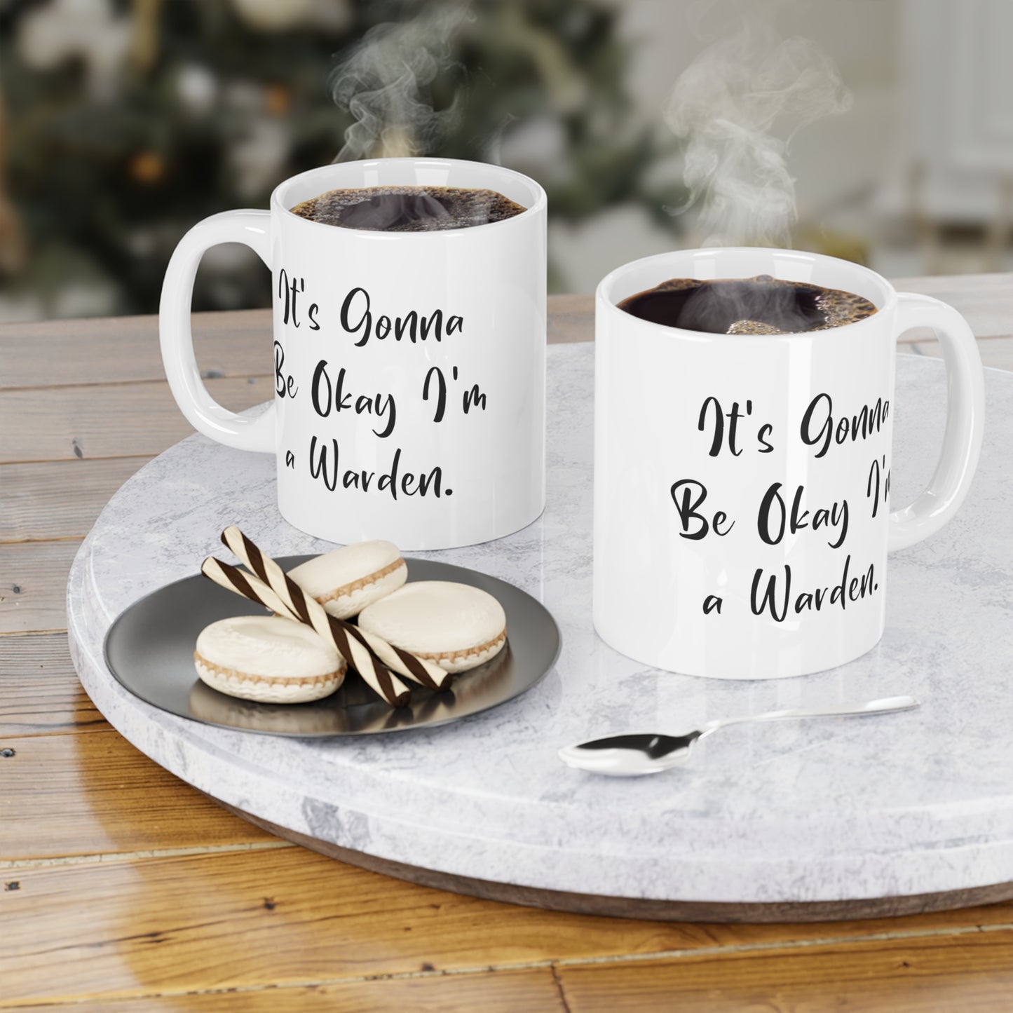Warden Funny Coffee Mug - It's Gonna Be Okay Design | Gift for Coworkers