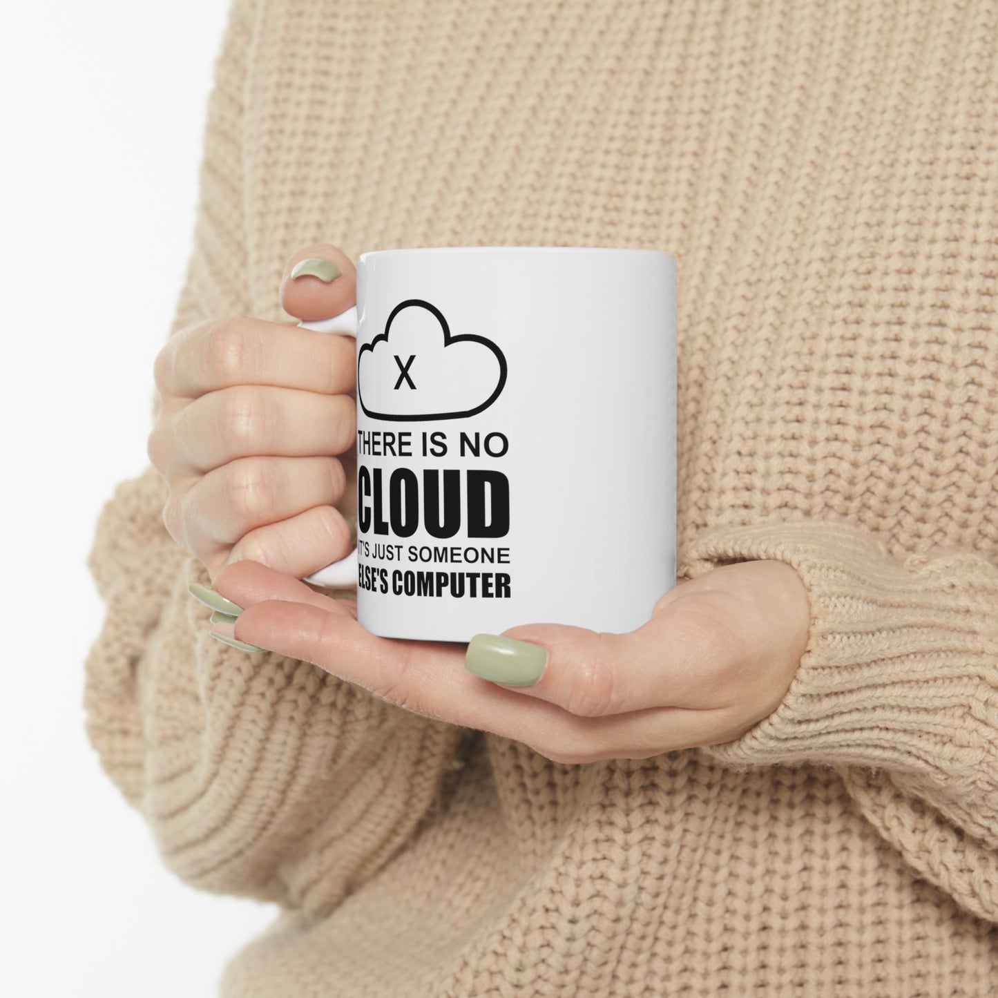 Programmer Ceramic Coffee Mug - There Is No Cloud | Tech Gift for Programmers