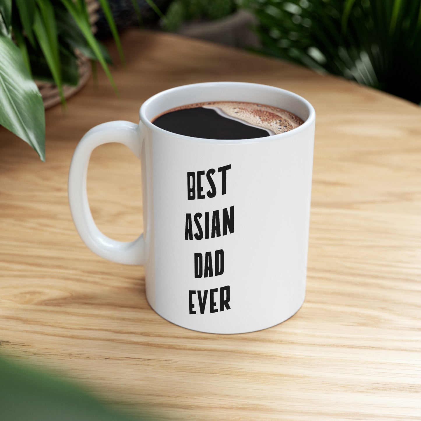 Best Asian Dad Ever - Funny Asian Dad Cat 11oz Coffee Mug - Best Gifts For Men and Women