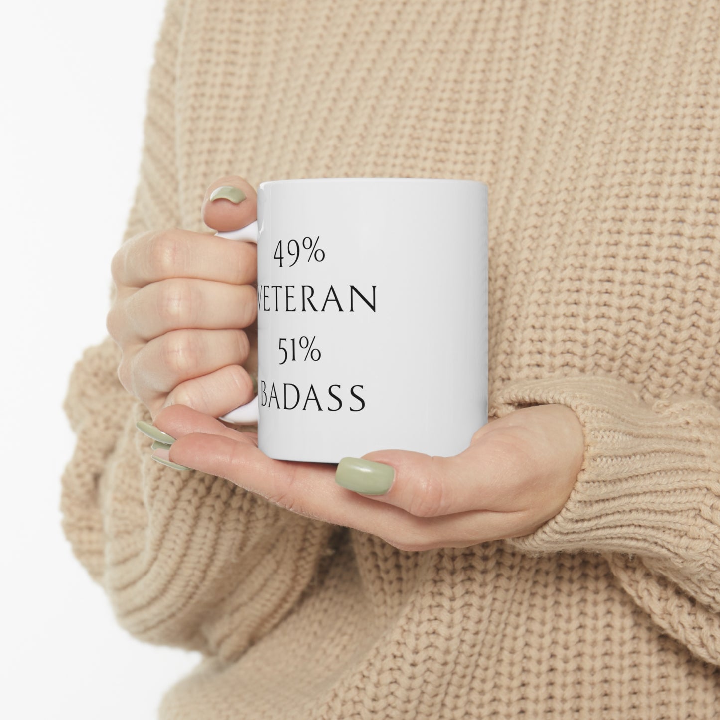 Veteran Coffee Mug - 49% Veteran 51% Badass | Military Appreciation Gift