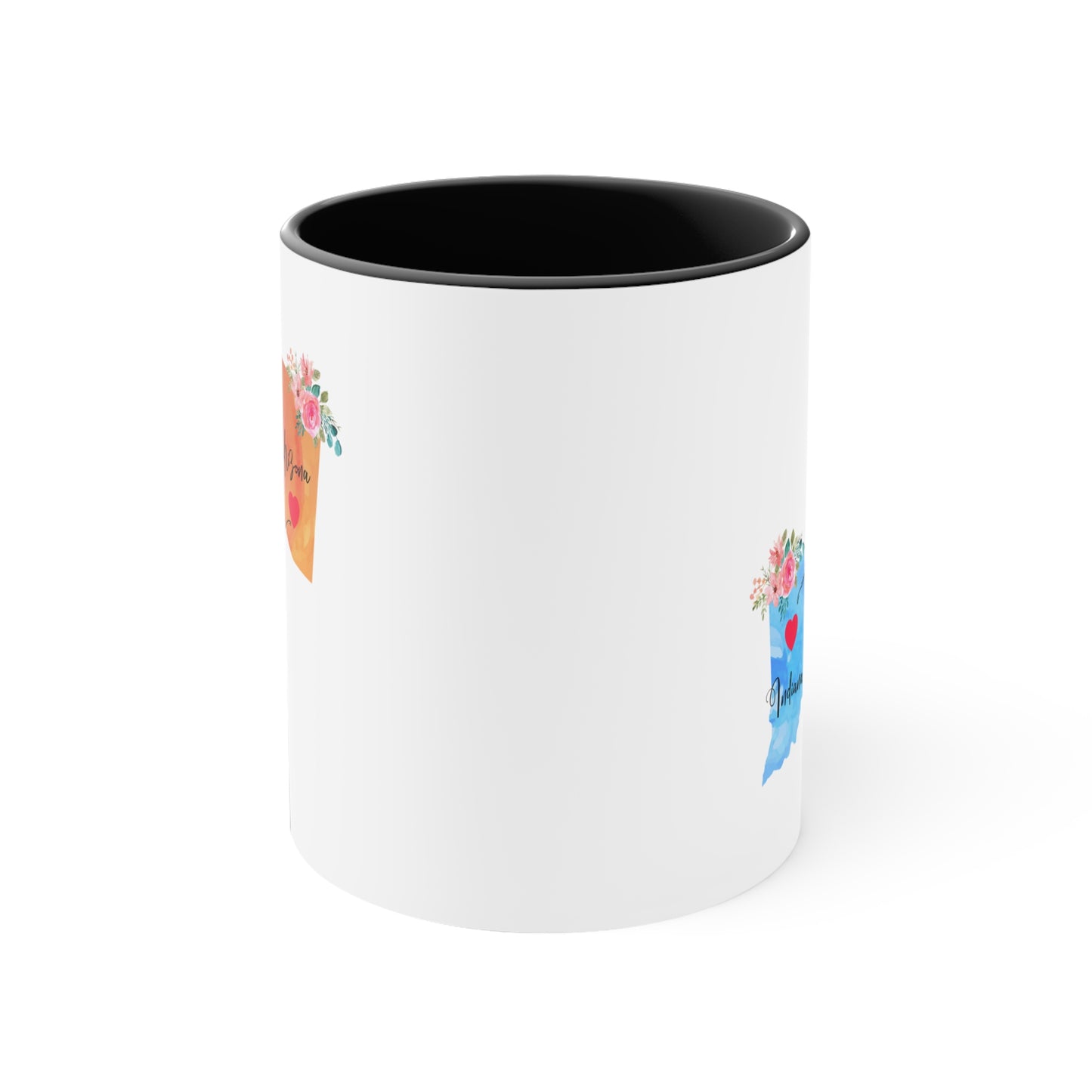 Long Distance Relationship Coffee Mug - Arizona & Indiana Design | Moving Away Gift