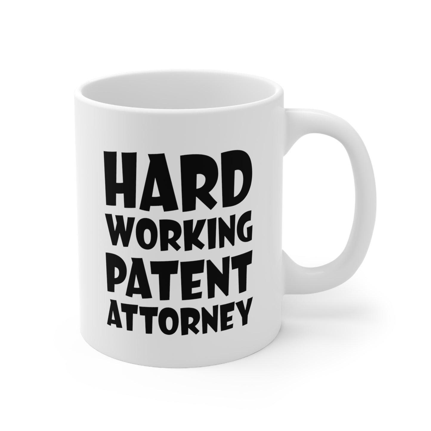 Patent Attorney Ceramic Coffee Mug - Hard Working Design | Perfect Gift for Attorneys