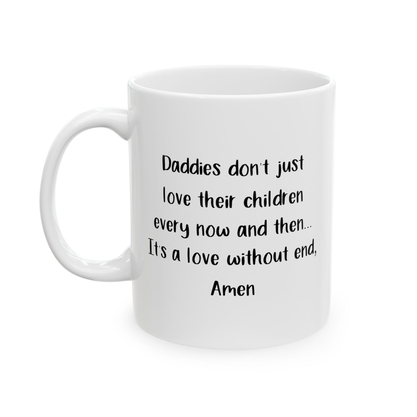 Dad Ceramic Coffee Mug - Love Without End Design | Father's Day Gift