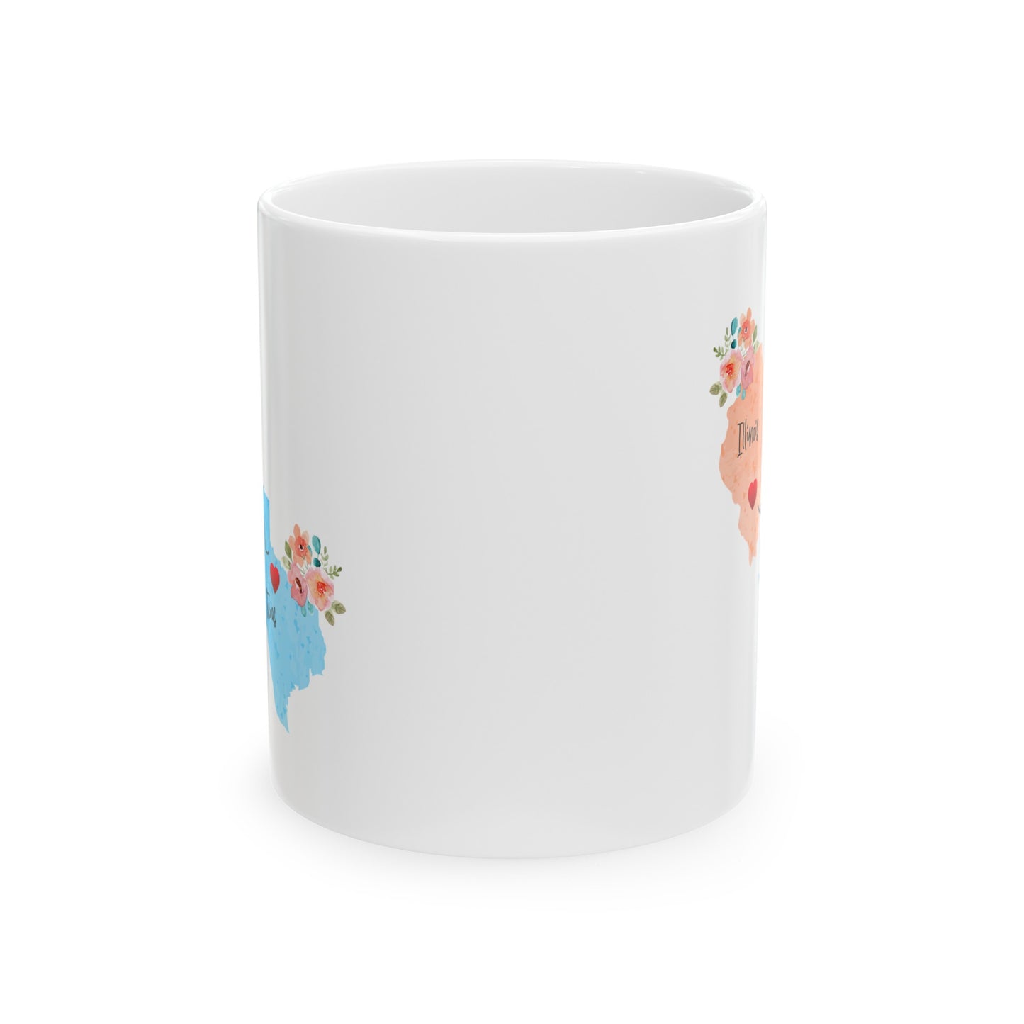 Mom and Dad Long Distance Coffee Mug - Illinois Texas Design | Perfect Gift for Coffee Lovers