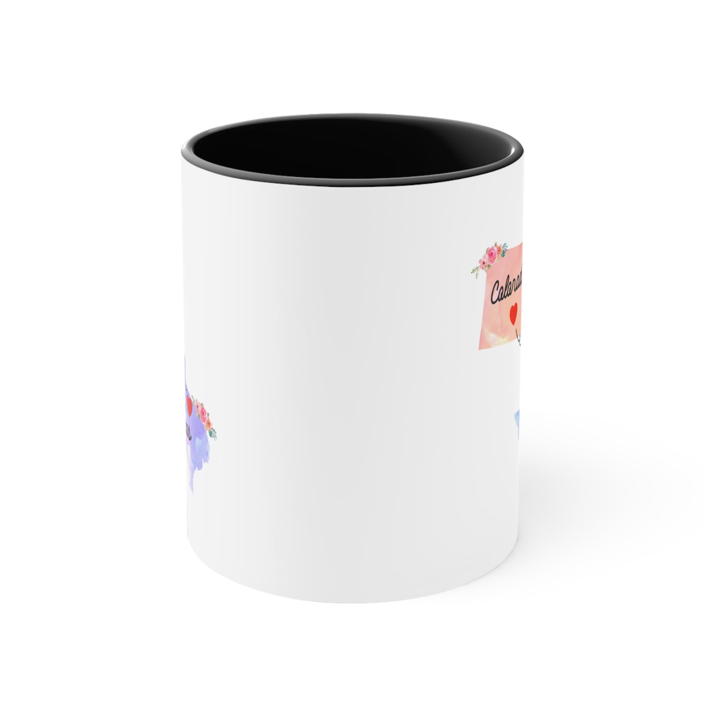 Colorado Texas Long Distance Coffee Mug - Heart Connection Design | Moving Away Gift