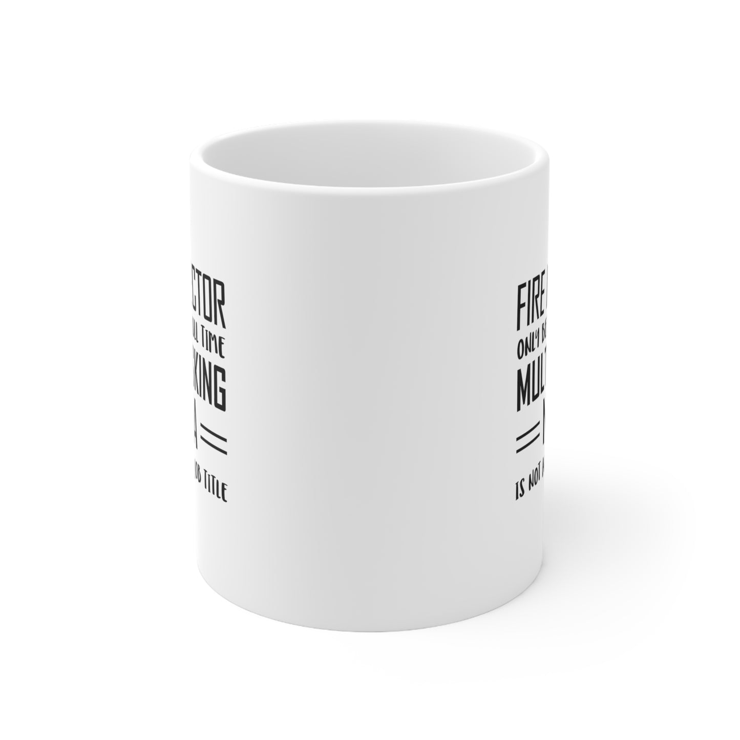 Fire Inspector Coffee Mug - Full Time Multitasking Ninja | Fun Gift for Firefighters