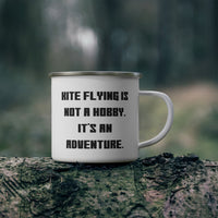 Load image into Gallery viewer, Kite Flying Enthusiast Camping Mug - Adventure Awaits Design | Birthday Gift

