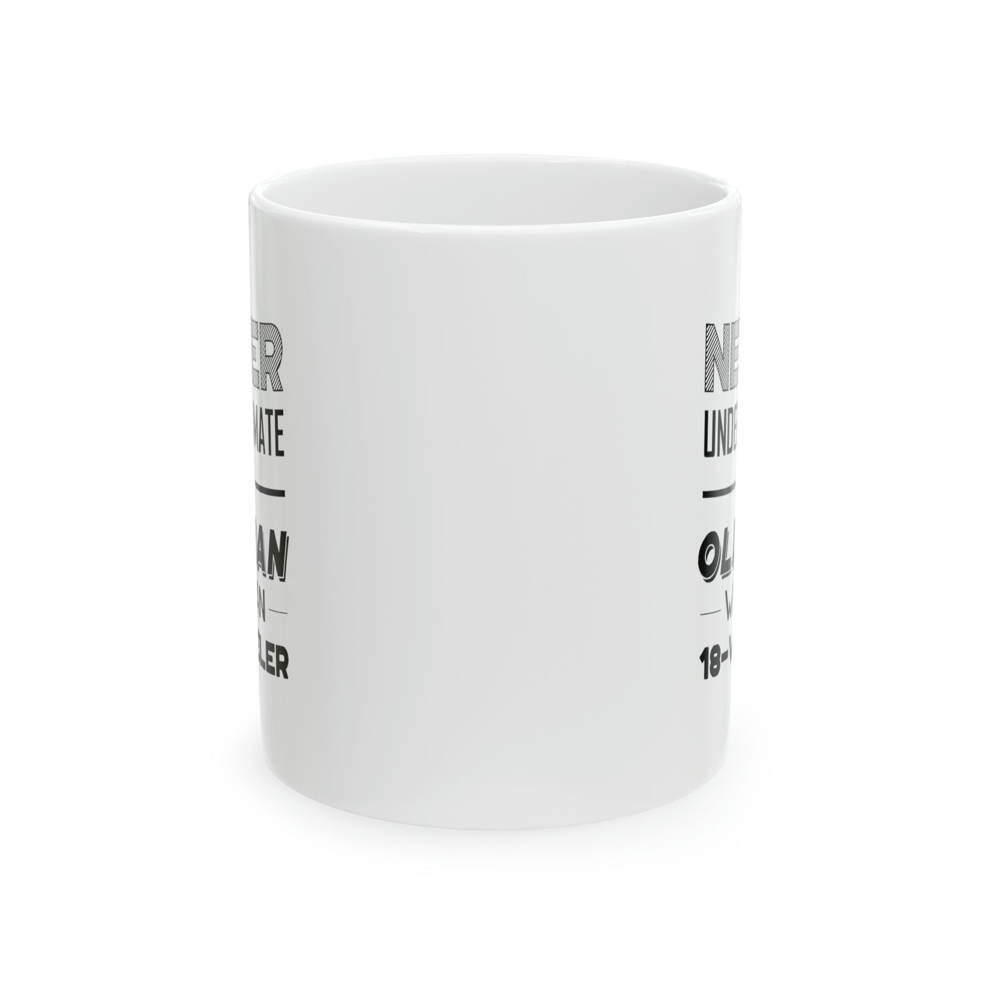 Trucker Coffee Mug - Never Underestimate An Old Man With An 18-Wheeler | Perfect Gift for Truck Drivers