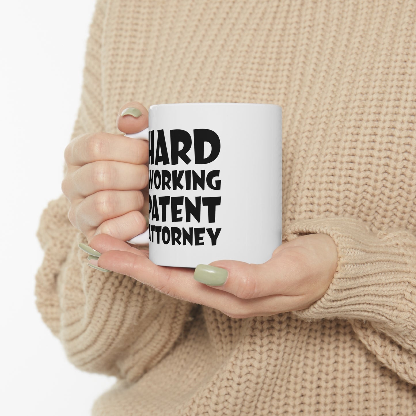 Patent Attorney Ceramic Coffee Mug - Hard Working Design | Perfect Gift for Attorneys