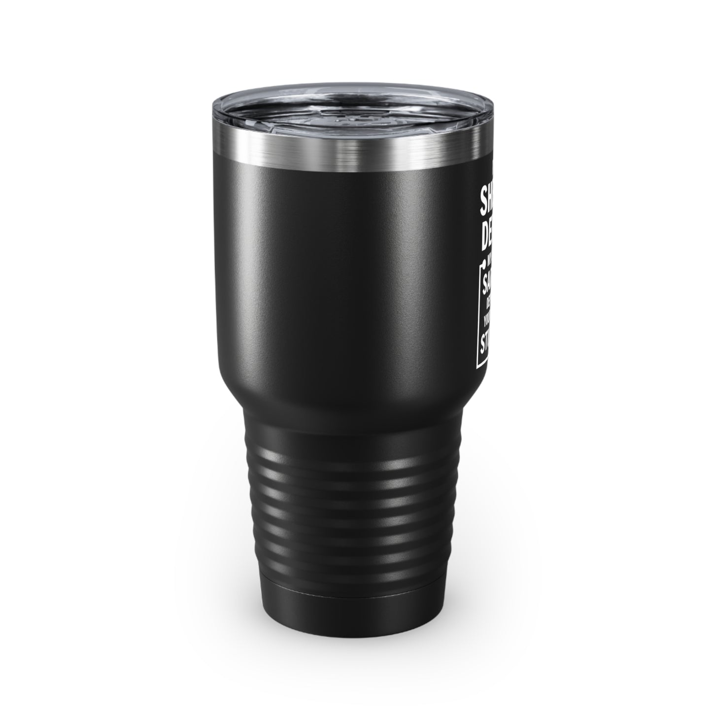 Funny Sheriff deputy Black Stainless Steel Tumbler - My Level of Sarcasm Travel Mug - Birthday Gifts For Coworkers, Colleagues, Men, Women, Mom, Dad