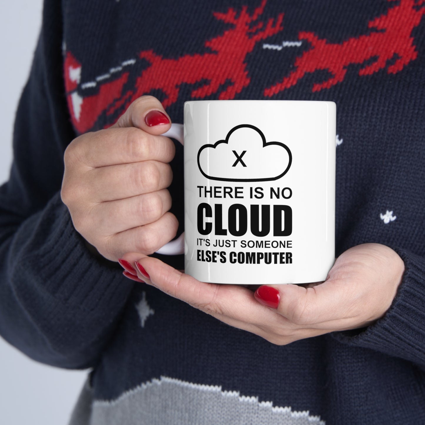 Programmer Ceramic Coffee Mug - There Is No Cloud | Tech Gift for Programmers