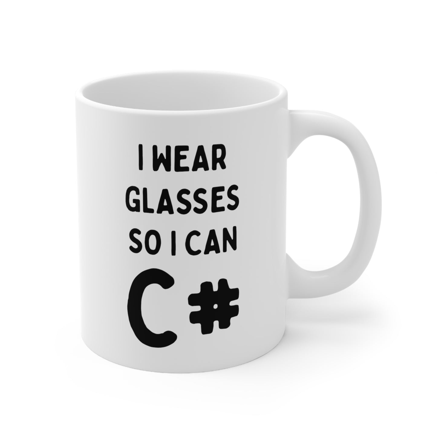Developer Coffee Mug - I Wear Glasses So I Can C# | Tech Gift