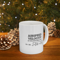 Load image into Gallery viewer, Math Lover Ceramic Coffee Mug - Airspeed Velocity Formula | Birthday Gift
