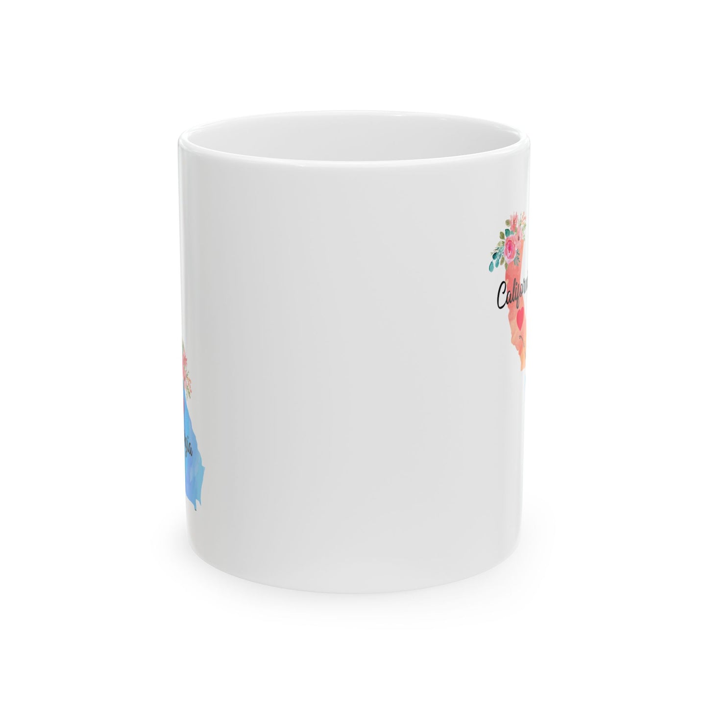 Mom and Dad Long Distance Coffee Mug - California and Georgia Design | Perfect Gift for Parents