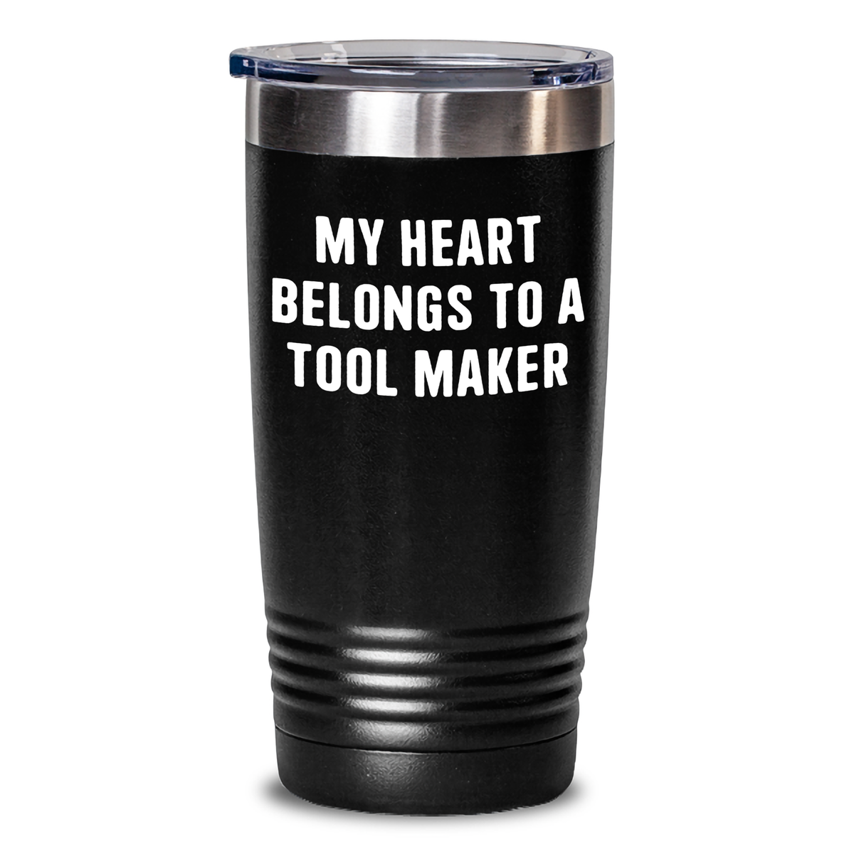 Funny Tool Maker Gifts - 'My Heart Belongs To A Tool Maker' Tumbler, 20oz/30oz, Vacuum-Insulated, Stainless Steel/Powder Coating, Gifts for Tool Makers from Friends, Family, or Coworkers - Main